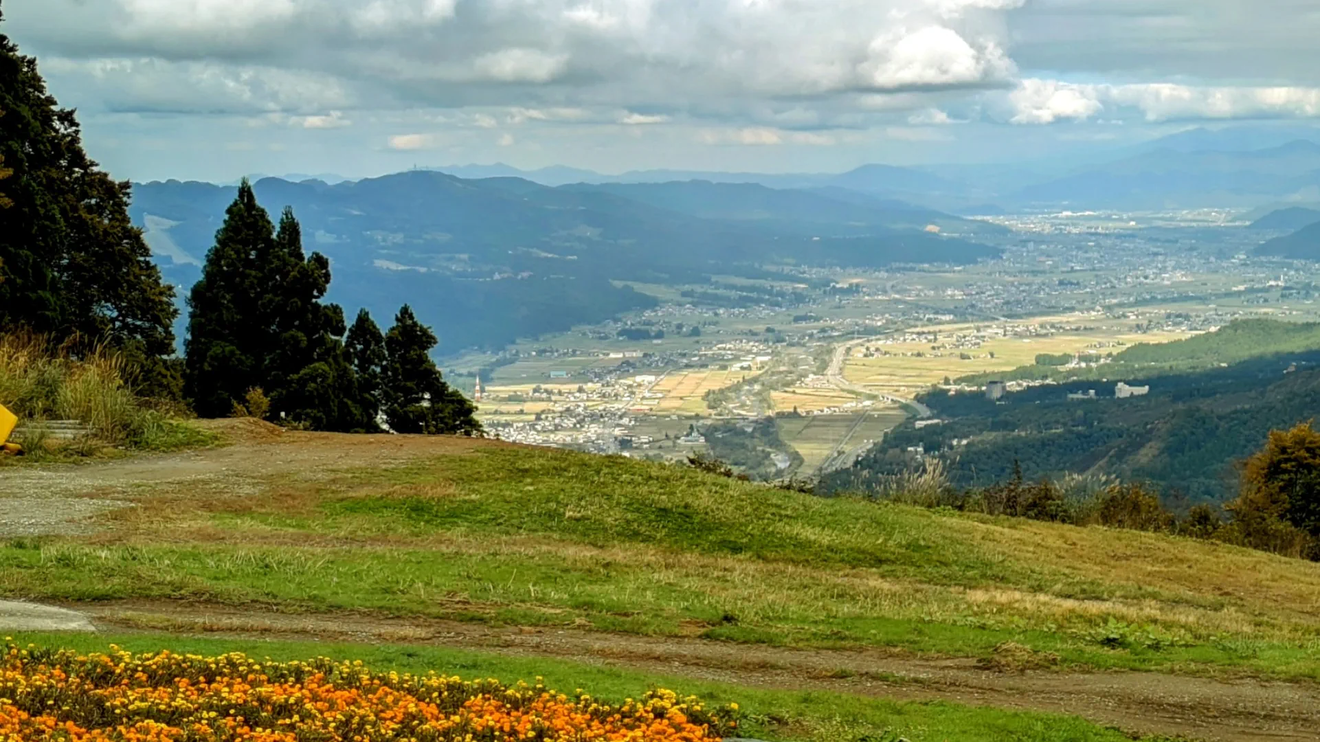 View of the valley of Minamiuonuma in Niigata from Yuzawa Kogen